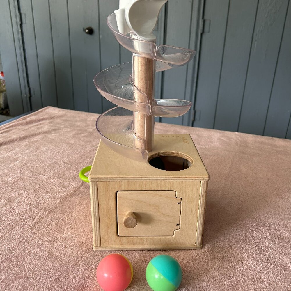 LOVEVERY Slide & Seek Ball Run from The Babbler Play Kit - Months 13, 14, 15